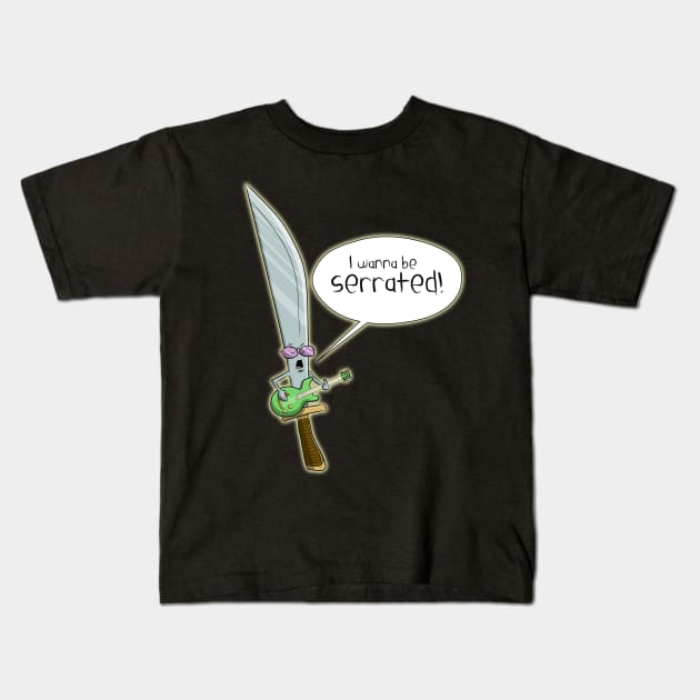 i wanna be serrated! Kids T-Shirt by bobgoodallart